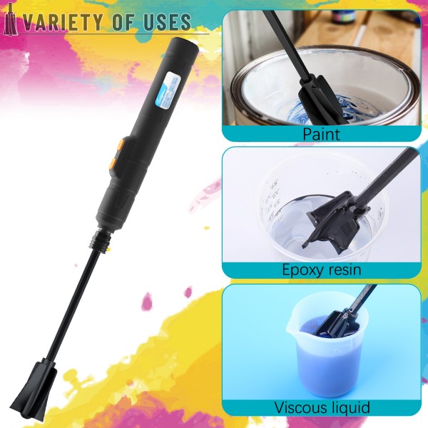 Resin Mixer Paddles, 6 pcs Plastic Epoxy Mixer for Drill Paint Stirrer for Drill, Reusable Multipurpose for Resin Mixing, Paint Mixing
