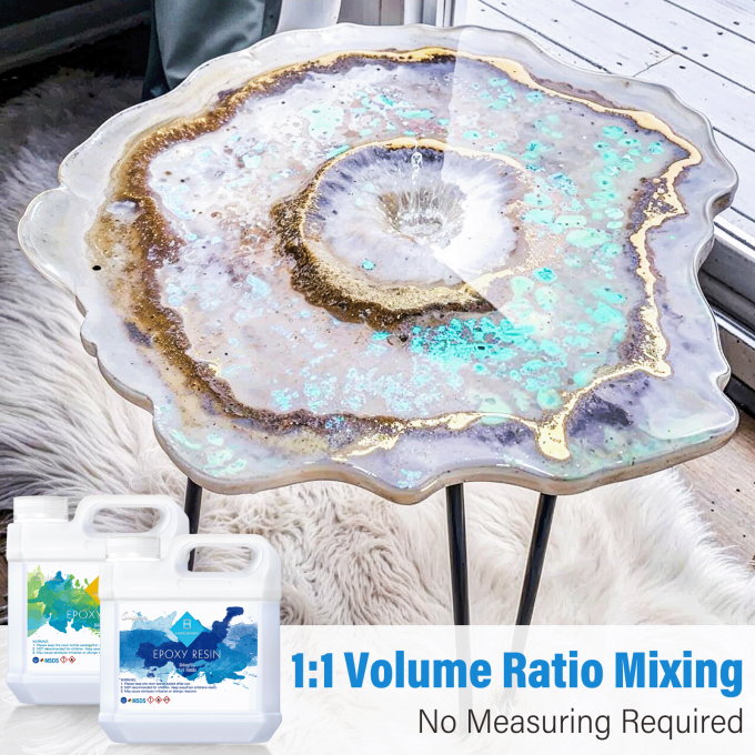 Epoxy Resin - 68oz Crystal Clear Epoxy Resin Kit, High Gloss & UV Resistant, Bubble Free & Anti-Yellowing for Art Crafts, Jewelry Making, Casting Coating